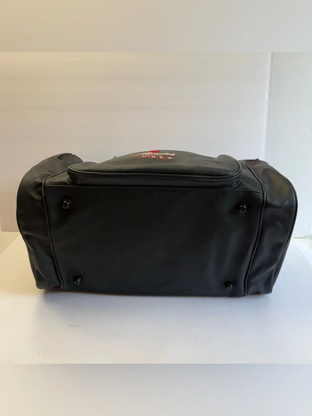 Vintage Michelob Ultra Amber Leed’s Faux Leather Duffel Travel Weekender Gym Bag
